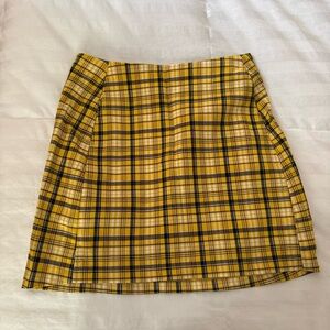 Urban Outfitters Yellow Plaid A-Line Skirt | Women’s XS